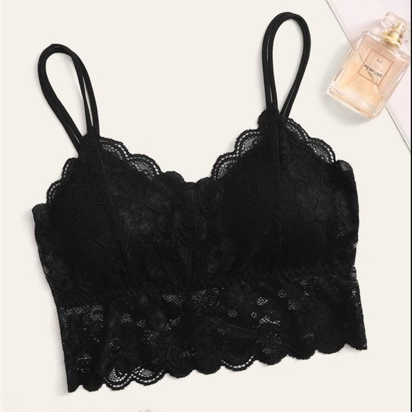 SHEIN Other - SHEIN Body Rage Black Lace Bralette size Large